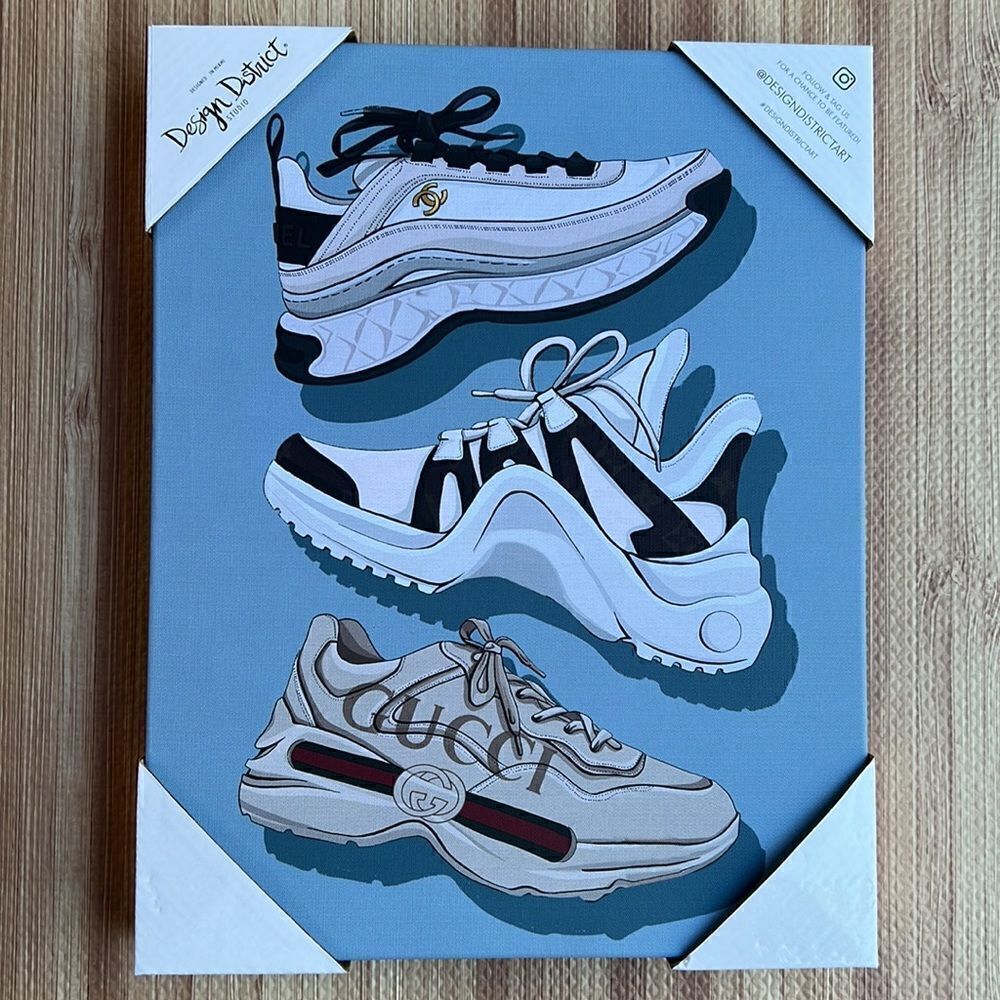 Design District Studio Designer Sneaker Hanging Wall Art